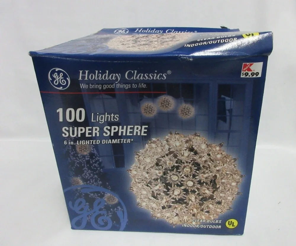 VTG GE Holiday Classics 100 Light Super Sphere 6